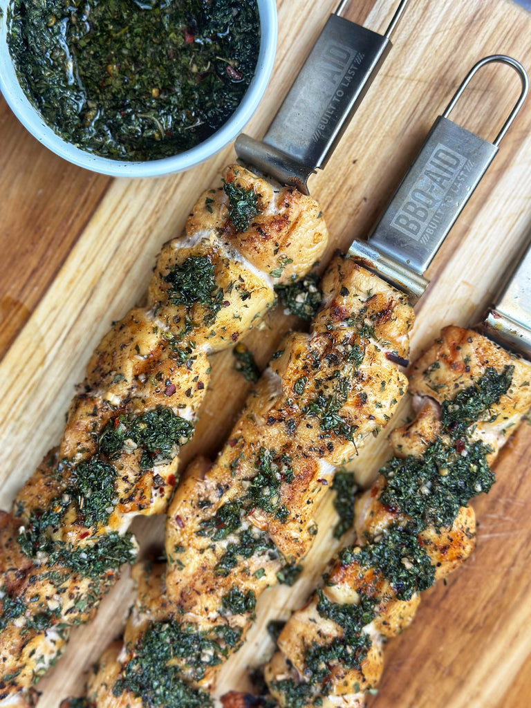 Chimichurri Chicken Skewers