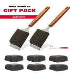 2 Bristle Free Grill Brushes + 6 Replacement Heads