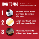 Steam Clean Replacement Brush Heads (2-Pack)