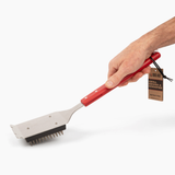 Wire Grill Brush and Scraper (Red)